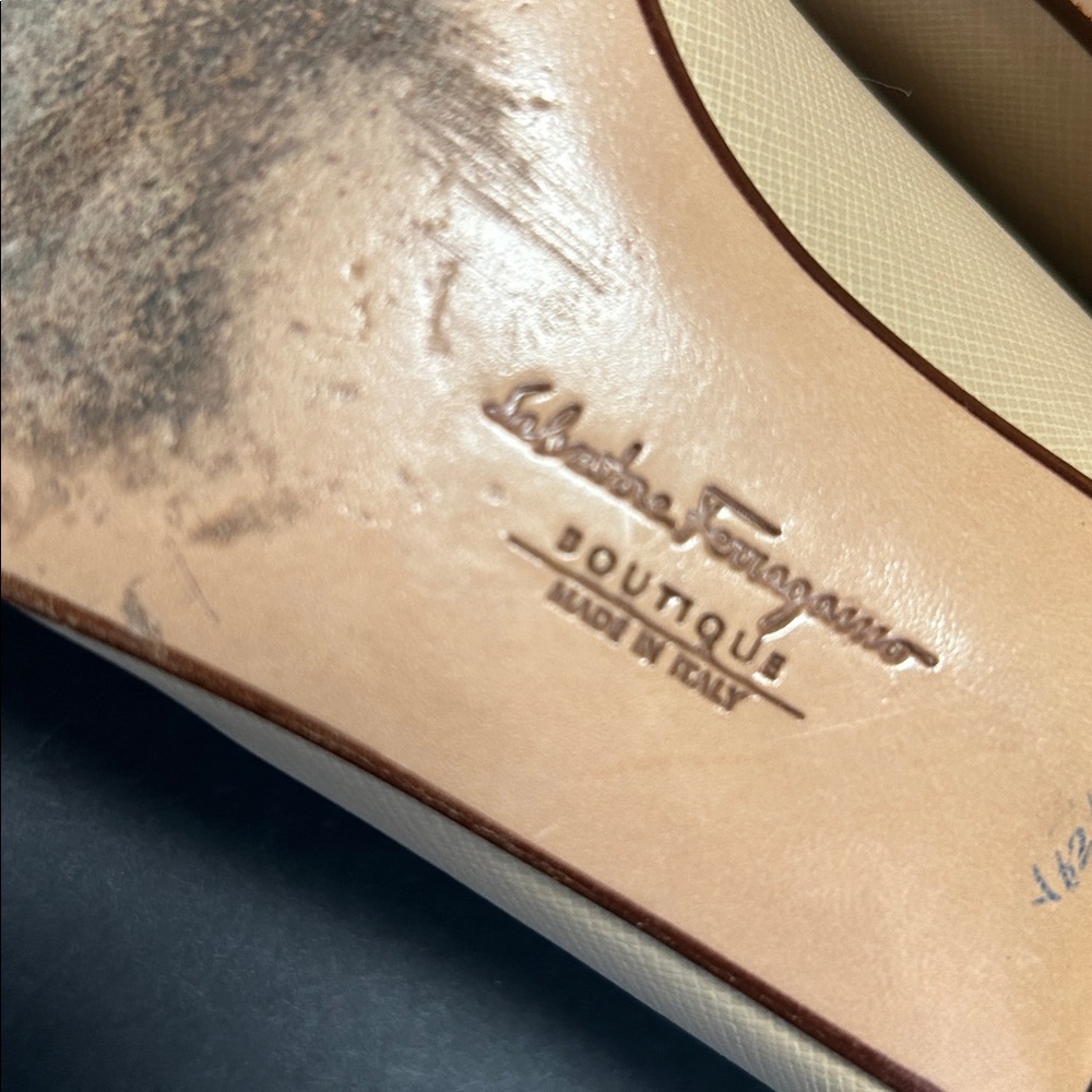 Salvatore Ferragamo Beige and Brown Loafers - Picture 13 of 17